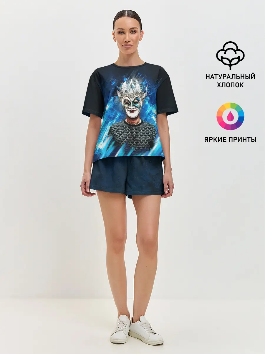 Женская пижама с шортами / Boris Brejcha Blue