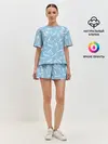 Женская пижама с шортами / Чайки в небе паттерн