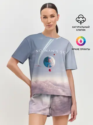 Женская пижама с шортами / No mans sky