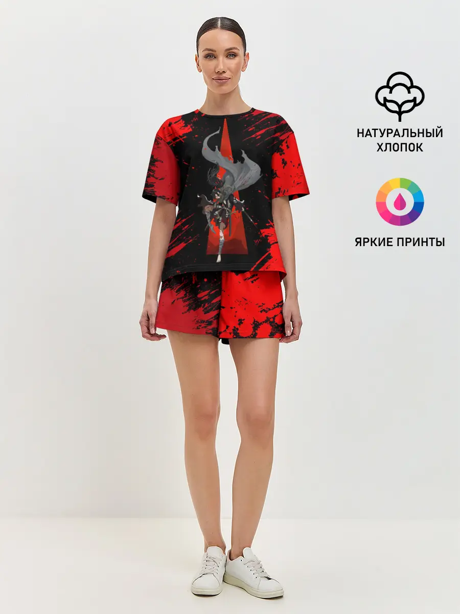 Женская пижама с шортами / Хяккимару | Dororo | Дороро