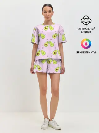 Женская пижама с шортами / Любовь | Авокадиков