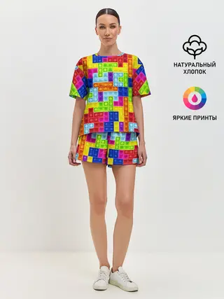 Женская пижама с шортами / POP IT | ПОП ИТ ПАЗЛ