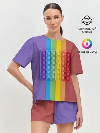 Женская пижама с шортами / ПОП ИТ ПОЛОСЫ