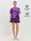 Женская пижама с шортами / фиолетовый китай
