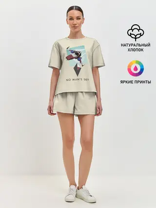 Женская пижама с шортами / Космический путешественник