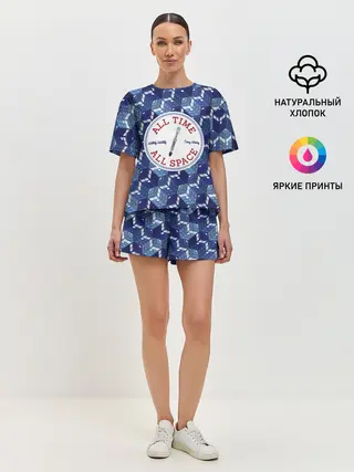 Женская пижама с шортами / Doctor Who Pattern