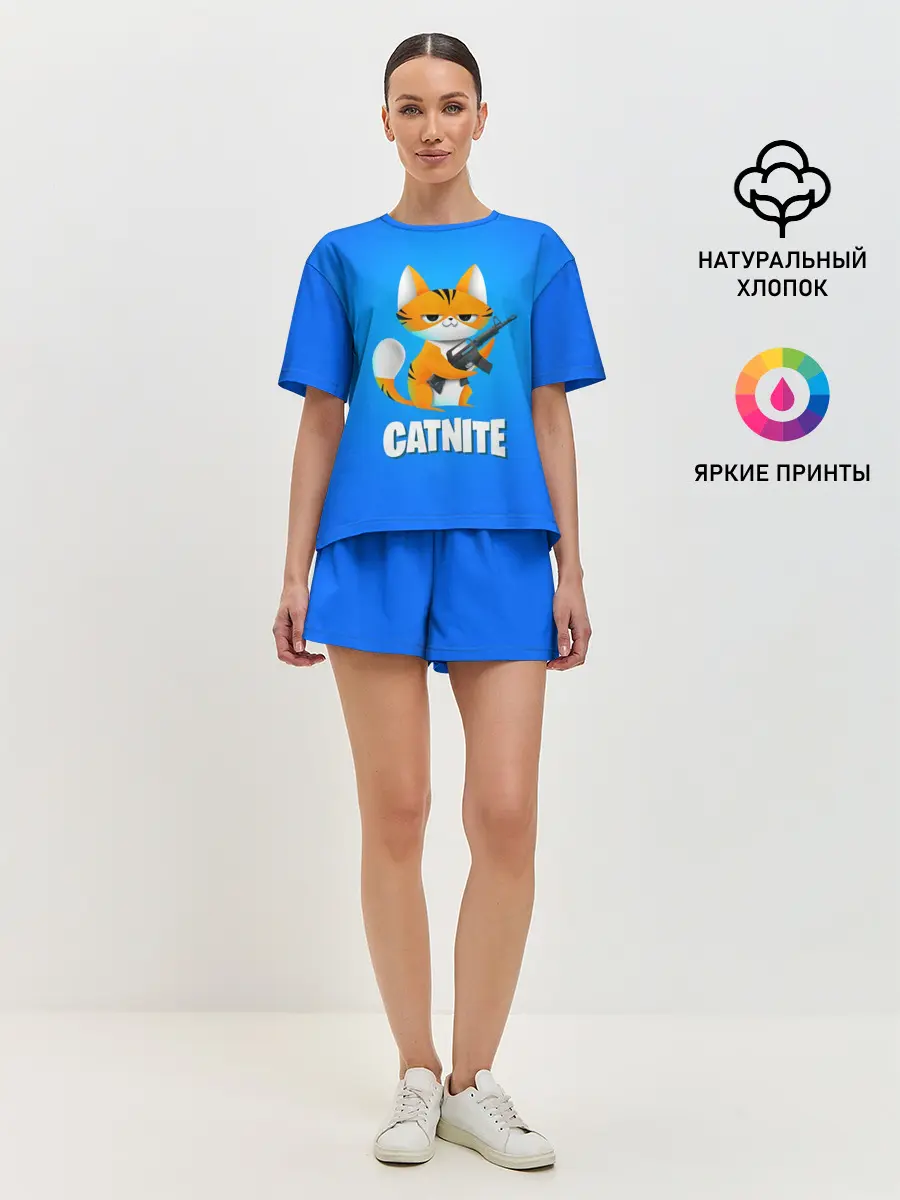 Женская пижама с шортами / Catnite