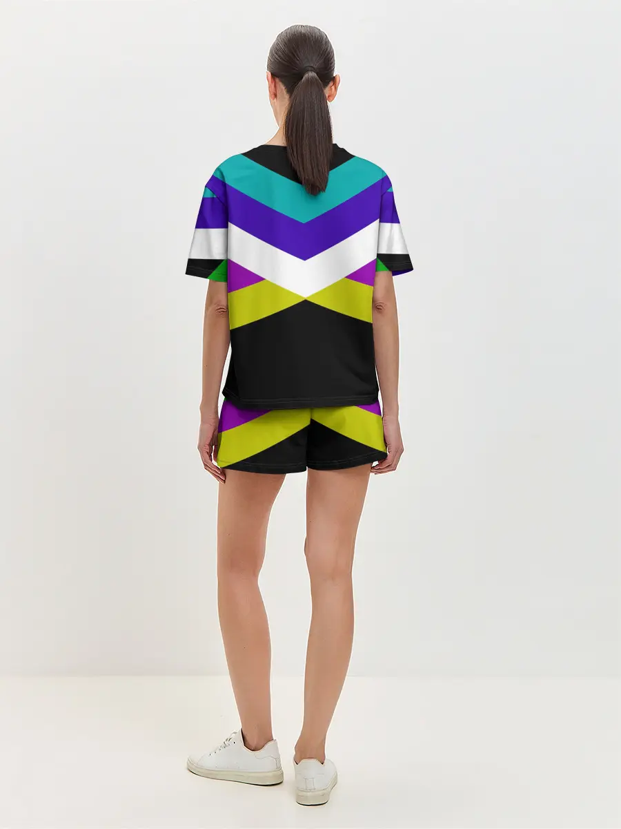 Женская пижама с шортами / Полосы