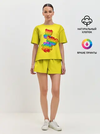 Женская пижама с шортами / АНТИСТРЕСС ПОП ИТ | POP IT