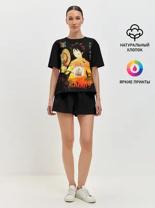 Женская пижама с шортами / Силуэт Луффи One piece