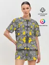 Женская пижама с шортами / абстракция киберпанк