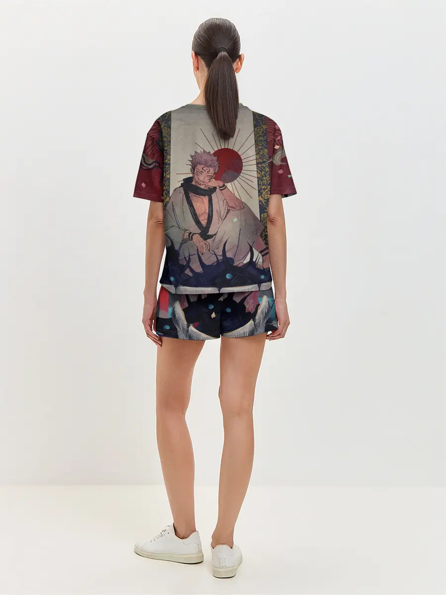 Женская пижама с шортами / Задумчивый Сукуна