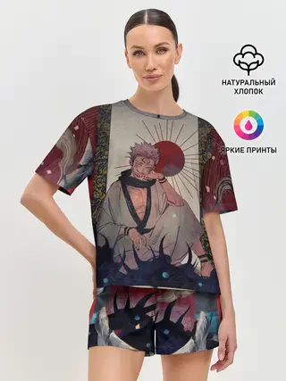 Женская пижама с шортами / Задумчивый Сукуна