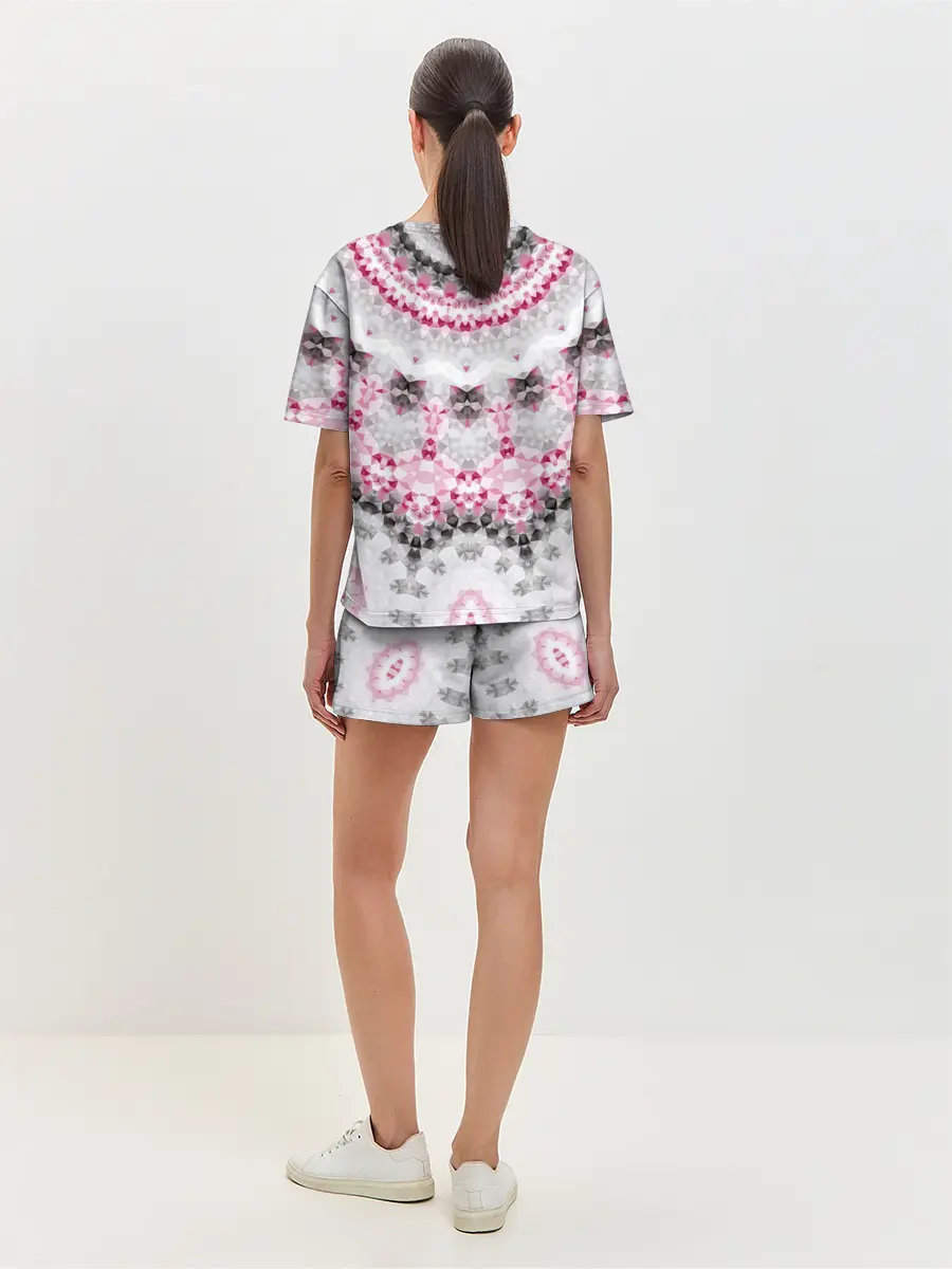 Женская пижама с шортами / Абстрактный современный фон