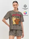 Женская пижама с шортами / Крутые Бобры