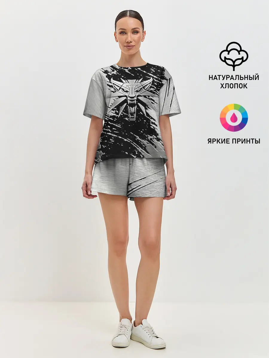 Женская пижама с шортами / THE WITCHER LOGO STEEL