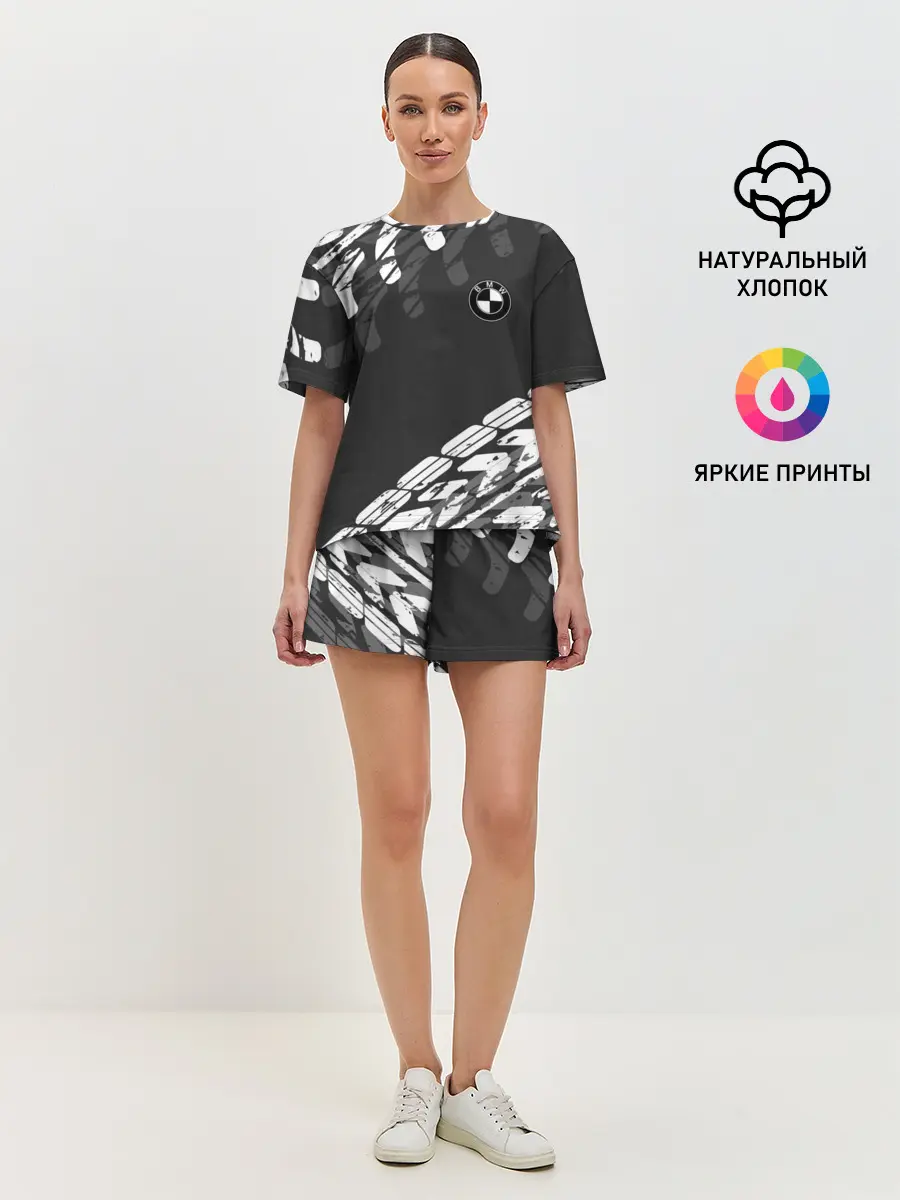 Женская пижама с шортами / БМВ | BMW TIRE TREAD