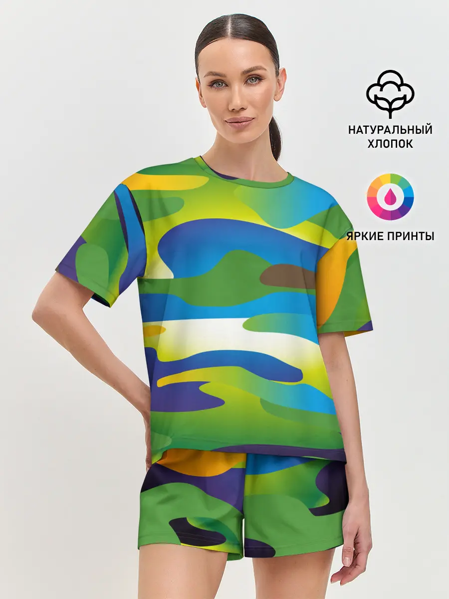 Женская пижама с шортами / CAMOUFLAGE 2022