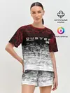 Женская пижама с шортами / Renault Duster | полосы гранж