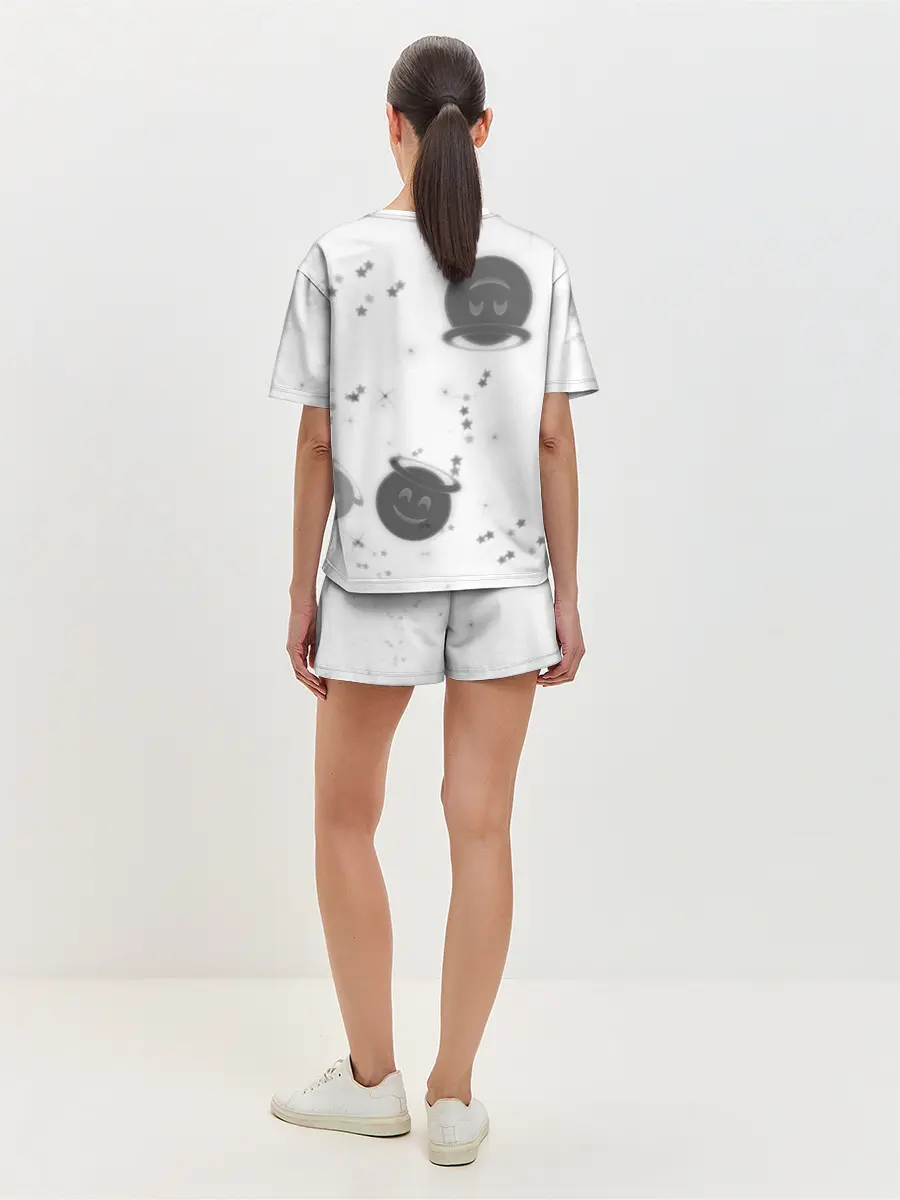 Женская пижама с шортами / Смайл