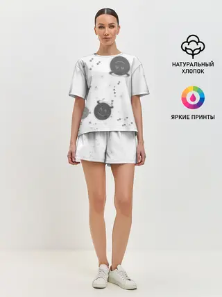 Женская пижама с шортами / Смайл