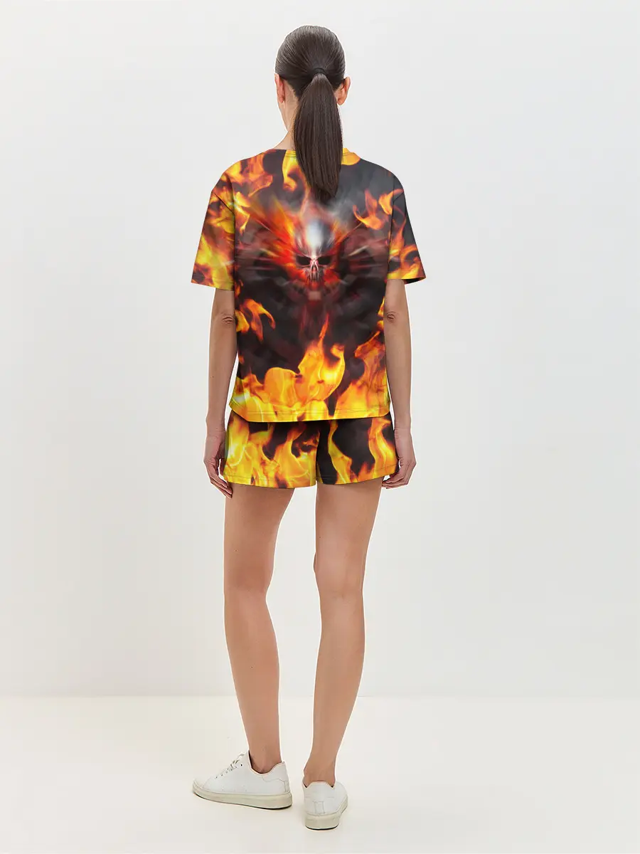 Женская пижама с шортами / FIRE GEARS OF WAR | ПОСТЕР В ОГНЕ