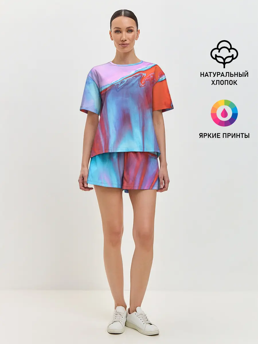 Женская пижама с шортами / Вода и песок