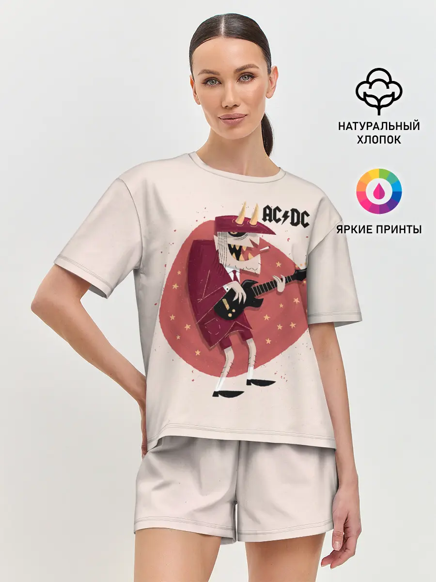 Женская пижама с шортами / Ангус Янг AC/DC