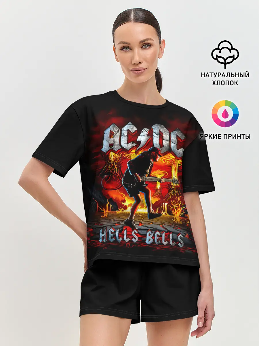 Женская пижама с шортами / AC/DC HELLS BELLS