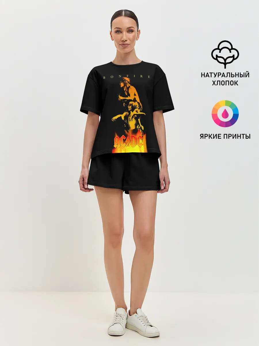 Женская пижама с шортами / Bonfire AC/DC