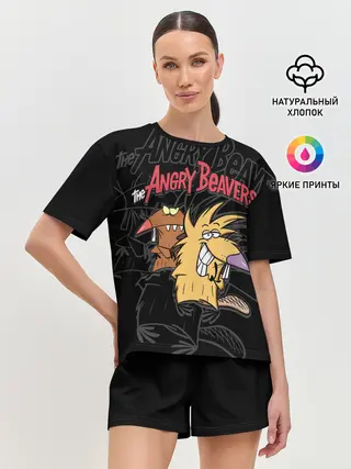 Женская пижама с шортами / Крутые Бобры