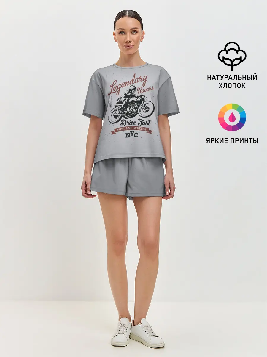 Женская пижама с шортами / Легендарный гонщик