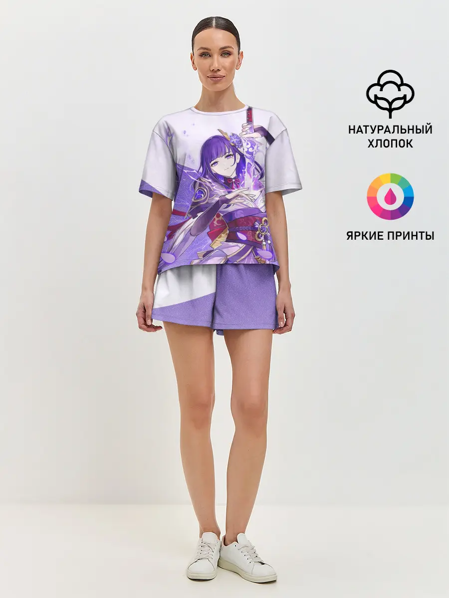 Женская пижама с шортами / Raiden Shogun | Genshin Impact