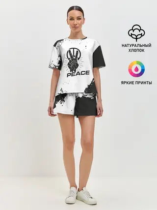 Женская пижама с шортами / Peace | Мир