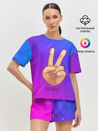Женская пижама с шортами / ВСЕМ МИР | PEACE
