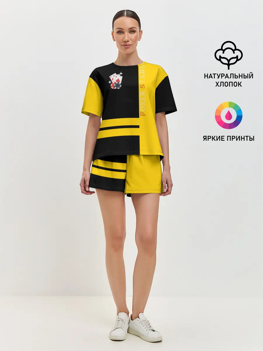 Женская пижама с шортами / Poker stars / Покер Старс