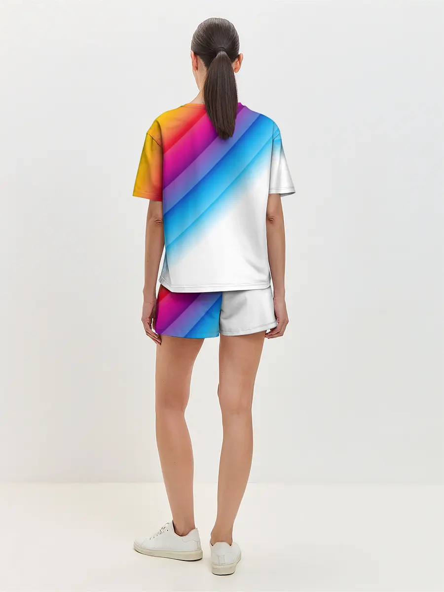 Женская пижама с шортами / РАДУЖНЫЕ ПОЛОСЫ | RAINBOW