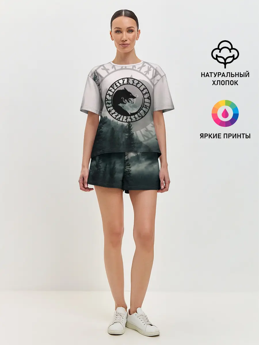 Женская пижама с шортами / FENRIR | РУНЫ | RUNES