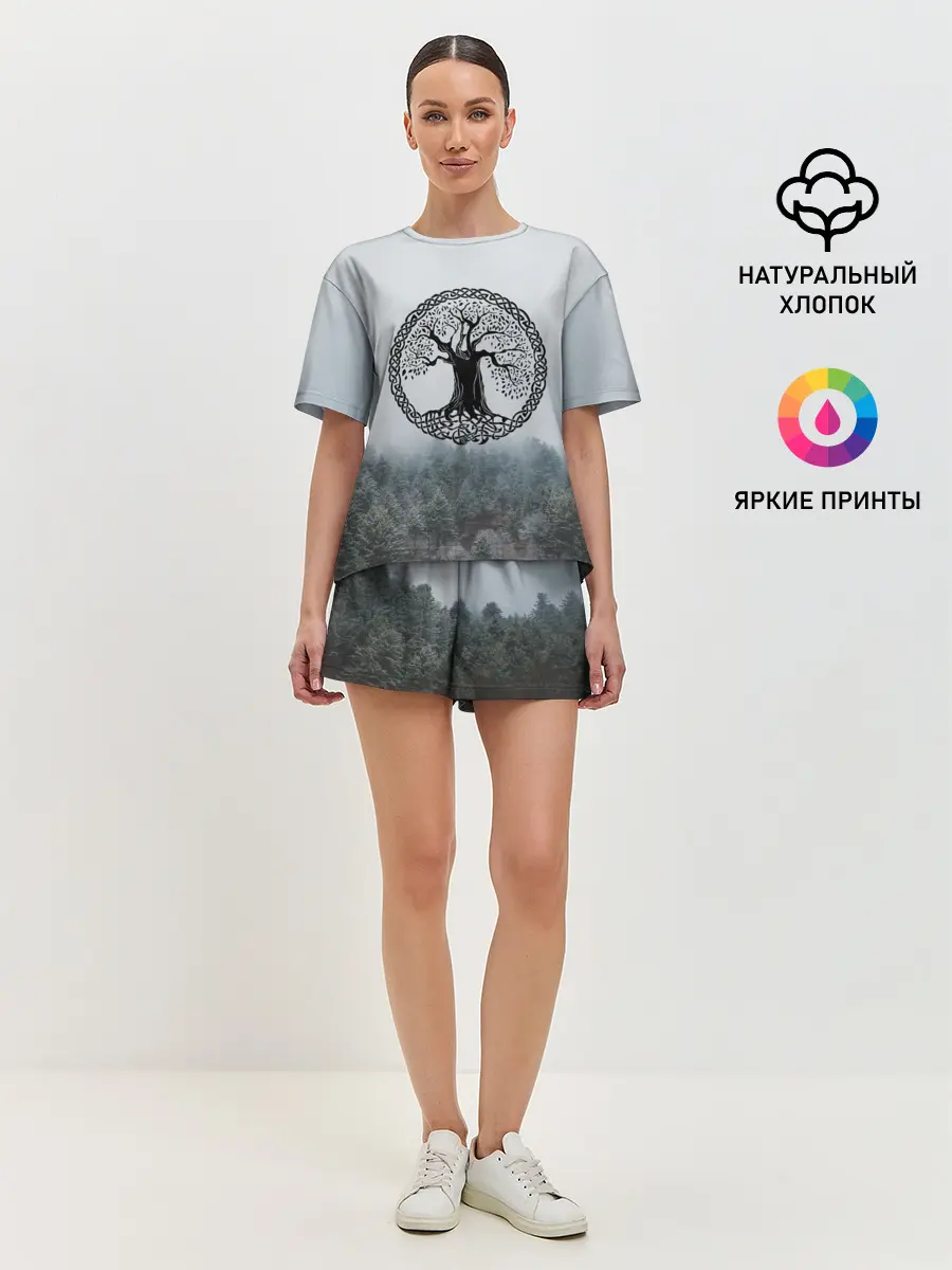 Женская пижама с шортами / Иггдрасиль | Yggdrasil