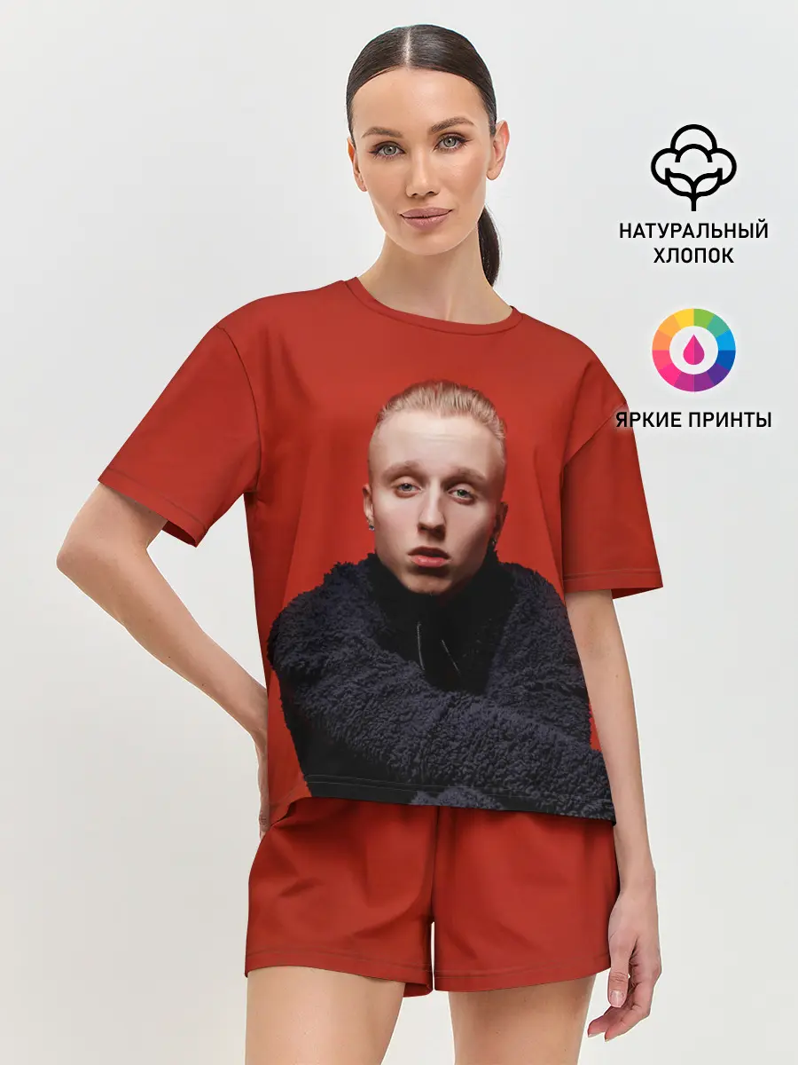 Женская пижама с шортами / Стильный Ти-Фэст