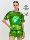 Женская пижама с шортами / Geometry Dash | Green Love