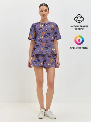 Женская пижама с шортами / Хэллоуин