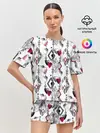 Женская пижама с шортами / Абстрактный современный узор