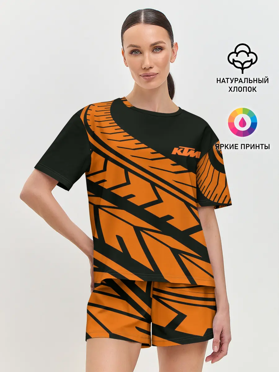 Женская пижама с шортами / ORANGE KTM | КТМ