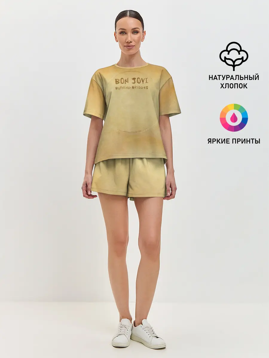 Женская пижама с шортами / Burning Bridges - Bon Jovi