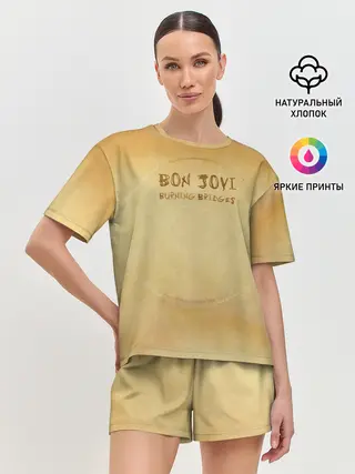 Женская пижама с шортами / Burning Bridges - Bon Jovi
