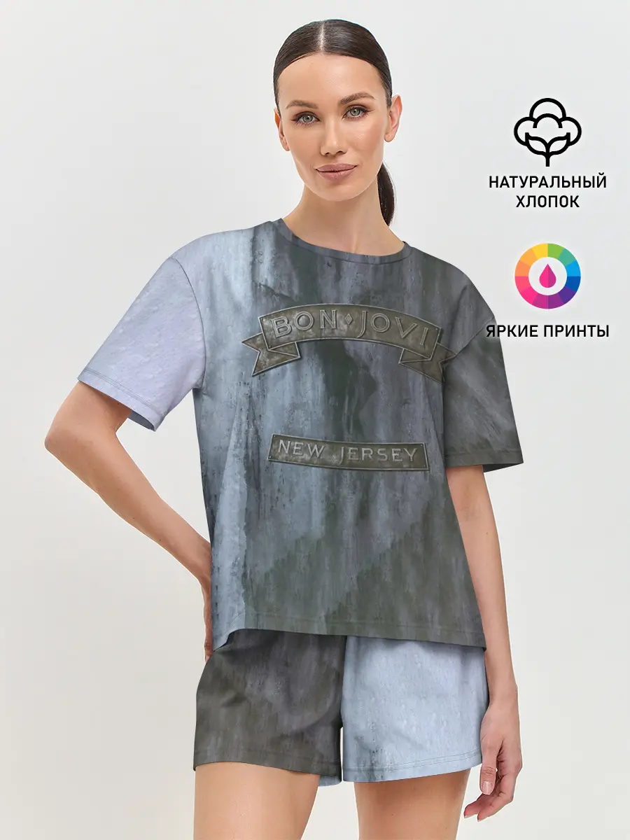 Женская пижама с шортами / New Jersey - Bon Jovi
