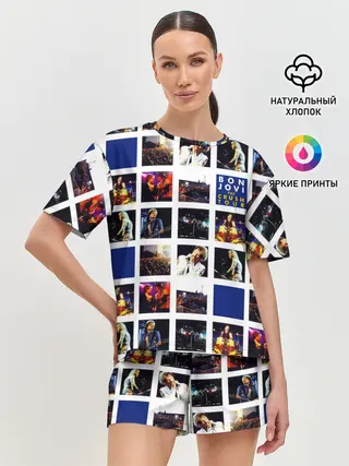 Женская пижама с шортами / The Crush Tour - Bon Jovi