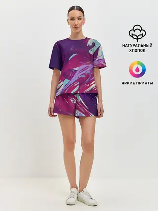 Женская пижама с шортами / Мощный градиент