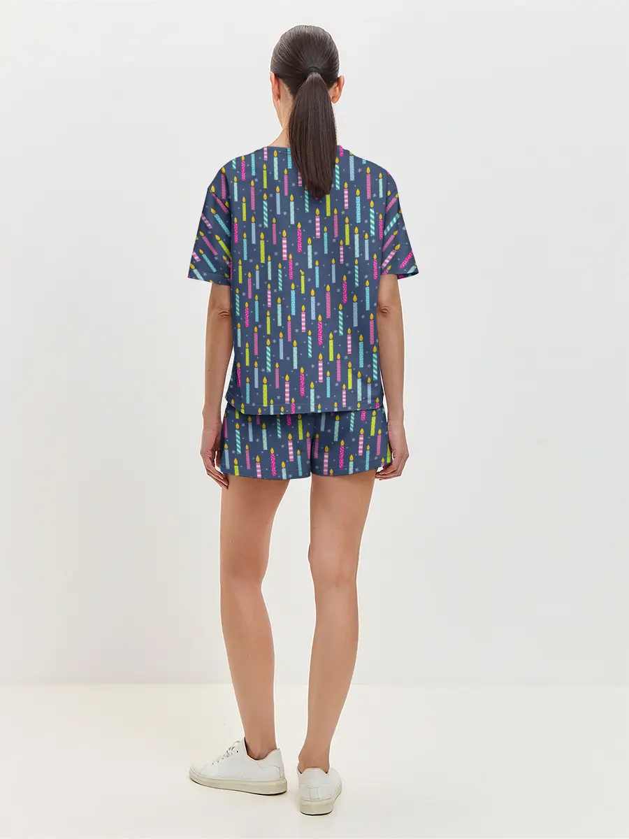 Женская пижама с шортами / Свечи